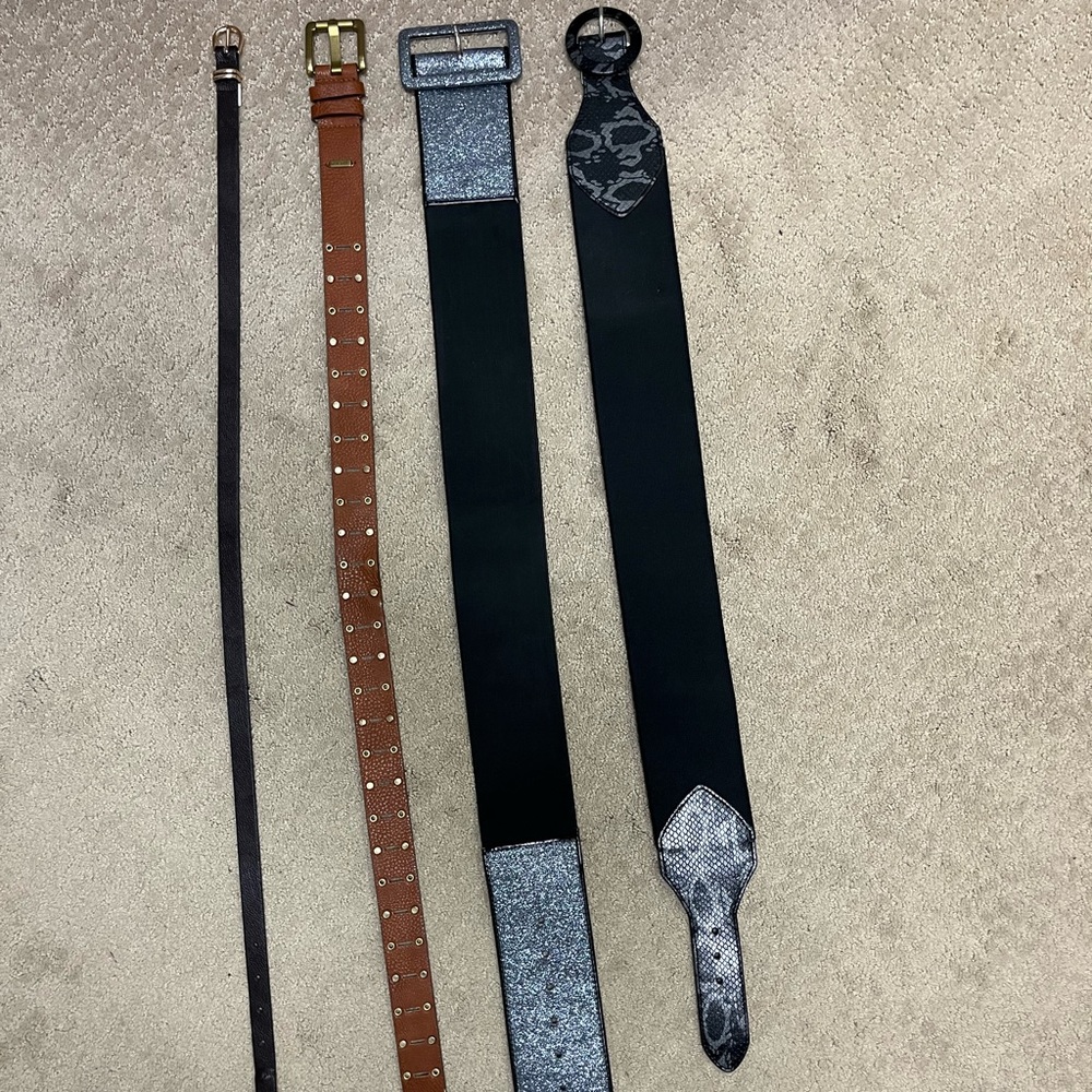 Belts! Camel Small/Nine West. Burgundy Small/Tahari . Wide belts Med/Express